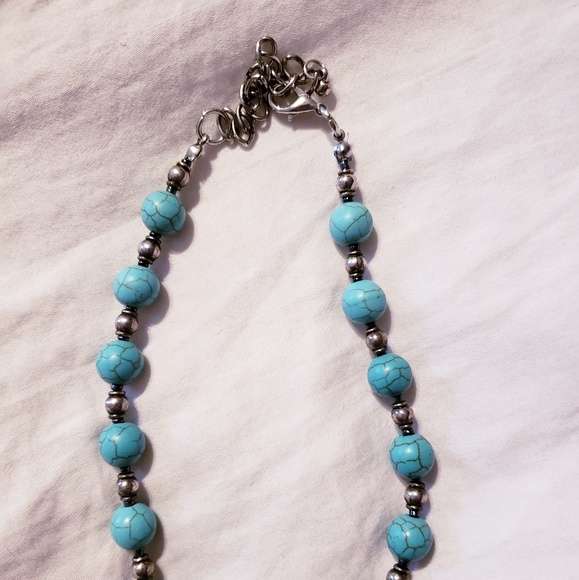Turquoise necklace silver - Picture 4 of 4